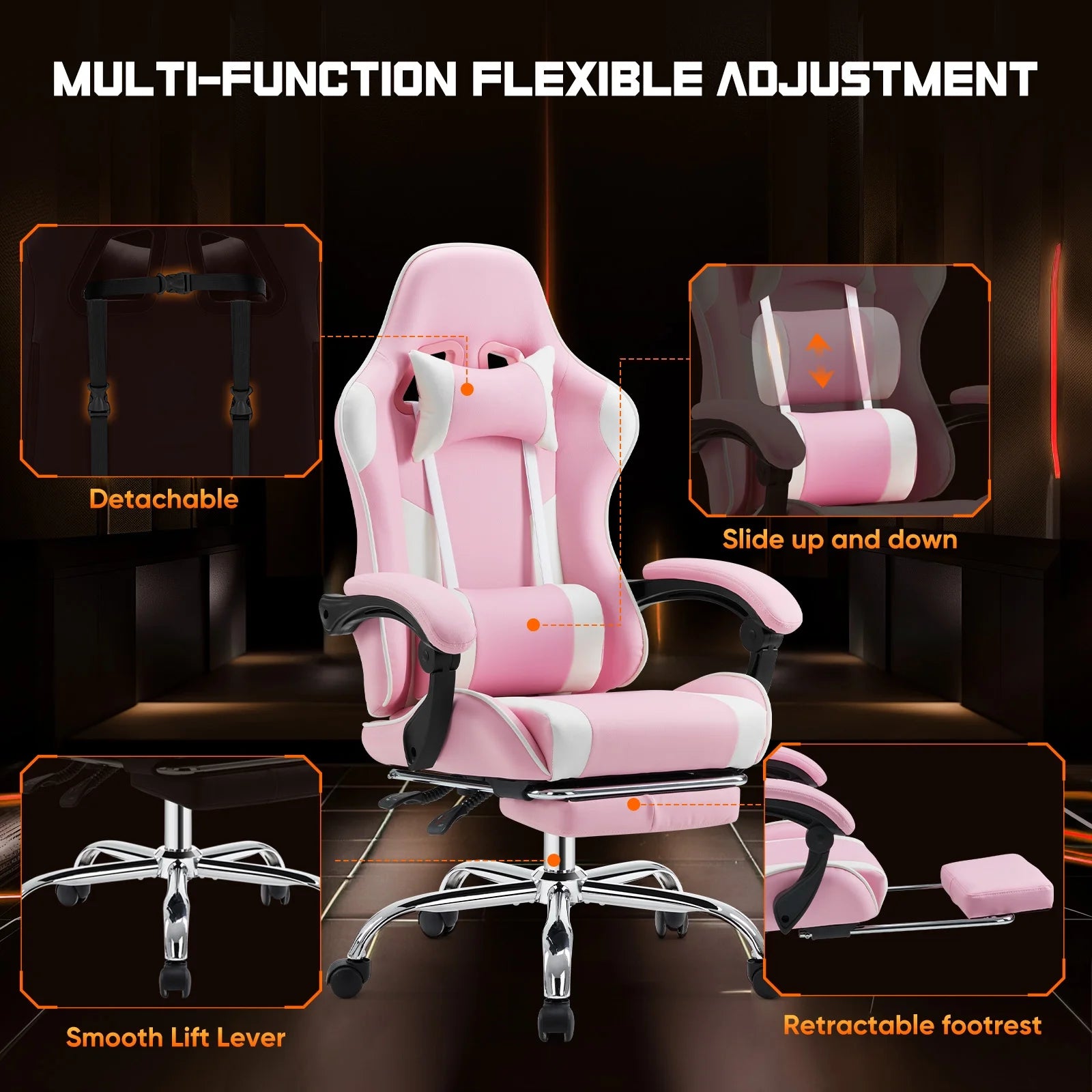 edx Comfort Gaming Chair, Ergonomic Design, Adjustable Features, Home Offfice Chair