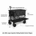 edx 400L Large Capacity Folding Double Decker Wagon with Brakes, 54" Extra Long Extended Cart, Equipped with 7" All-Terrain Big Wheels for Camping, Sports, Beach.