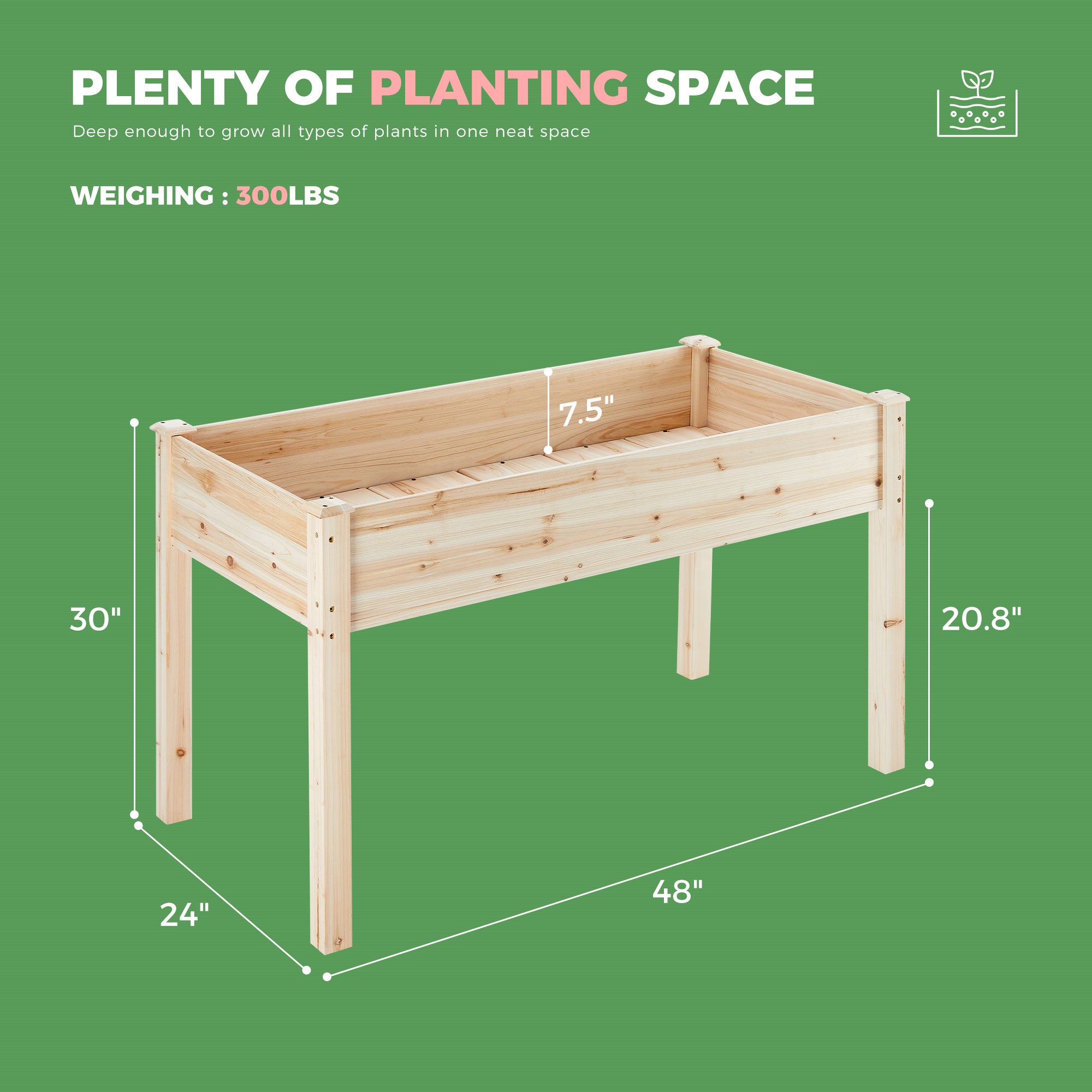 Wooden Raised Garden Bed with Storage Shelf - Ideal for Vegetable and Flower Garden on Patio or Balcony