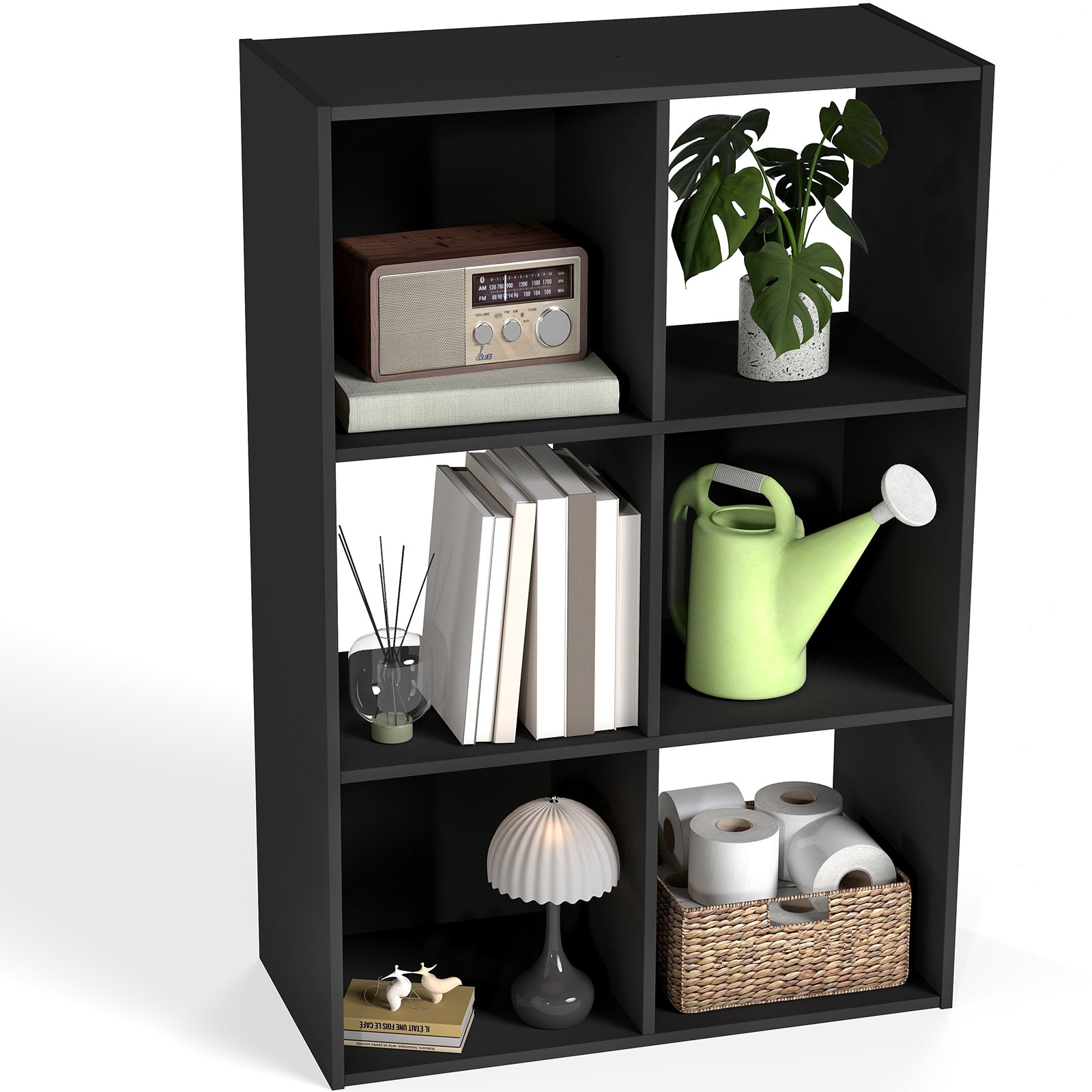 EDX Storage Organizer,  Open Cube Storage Bookcase with 3 Removable Back Panels for Living Room, Bedroom & Office