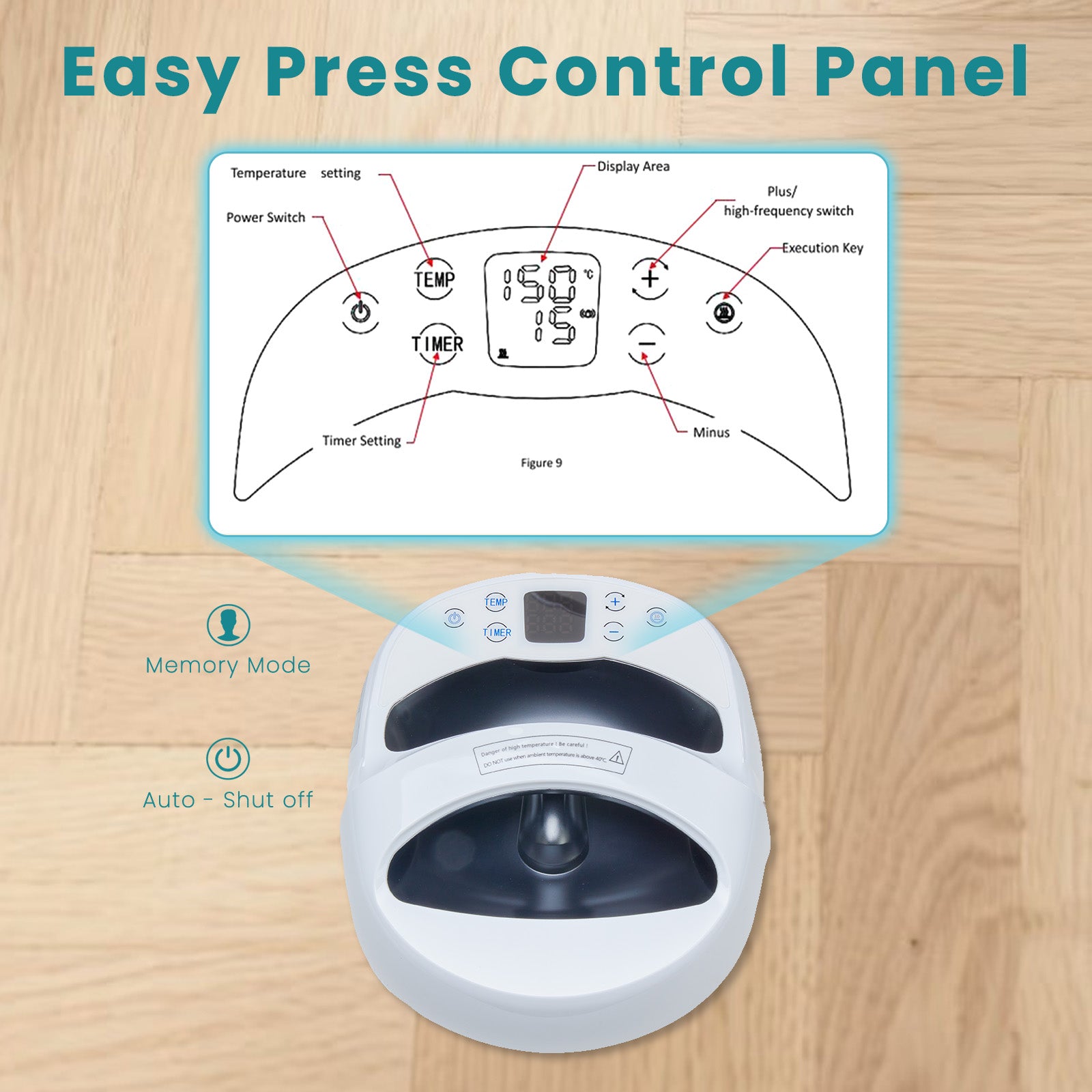 edx T-Shirt Heat Press, Portable Easy-Press Heat Transfer Machine, 0-450°F Temperature Control with LCD Display, Suitable for T-Shirts, Tote Bags, Pillows, Aprons, and More
