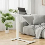 EDX Adjustable Overbed Laptop Desk Bedside Desk With Hidden Wheels for Home, Overbed Desk