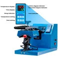 edx Hat Press Machine, 3.2“ × 5.5” Ptfe-Coated Platen, Professional Hat Decoration Heat Transfer Equipment, Maximum Temperature 570°F (Approx. 304°C), Lcd Display with Memory Mode, Blue