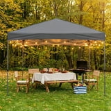 EDX 10ft x 10ft Pop Up Outdoor Canopy, One Push Setup Foldable Tent, Adjustable Height,Outdoor Sun/Rain Shade for Beach/Camping