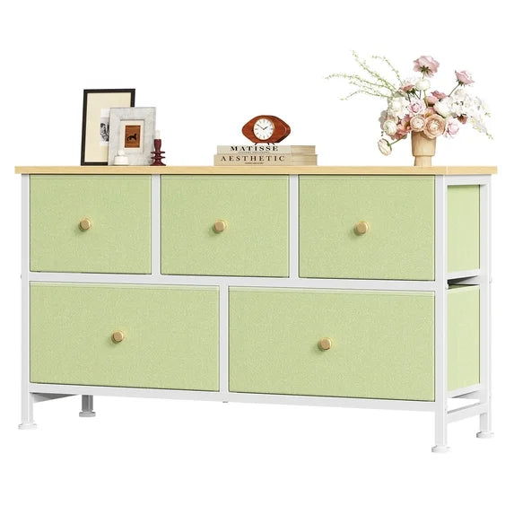 edx Drawer Fabric Dresser for Bedroom, Chest of Drawer Organizer Storage Cabinet for Closet, Entryway