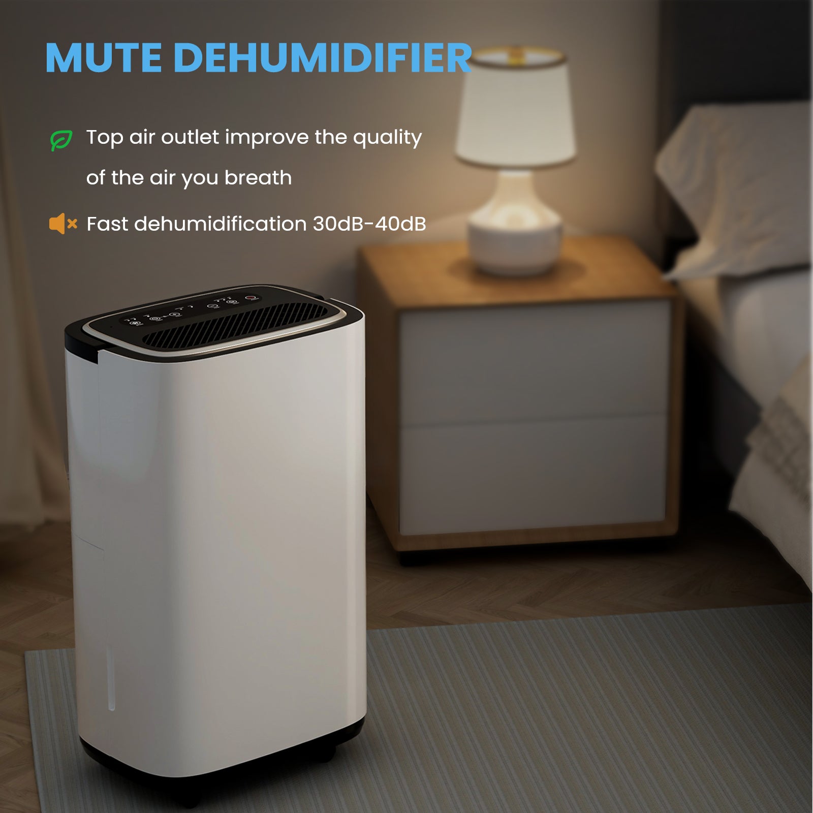 Mayoume 2,000 / 4500 Sq.Ft Energy Star Dehumidifier for Basement with Drain Hose, 30/50 Pint Portable Dehumidifiers for Home Bedroom Bathroom Large Room, Powerful Moisture Removal and Humidity Control