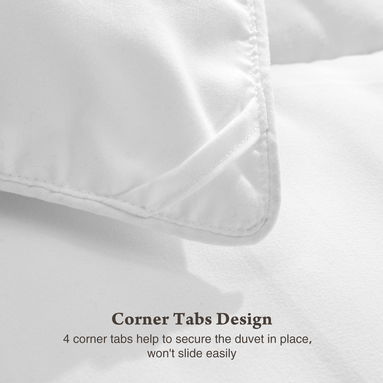 Bedding Comforter Duvet Insert, All Season Duvet, Down Alternative Bed Comforter, Quilted Comforter with Corner Tabs, White