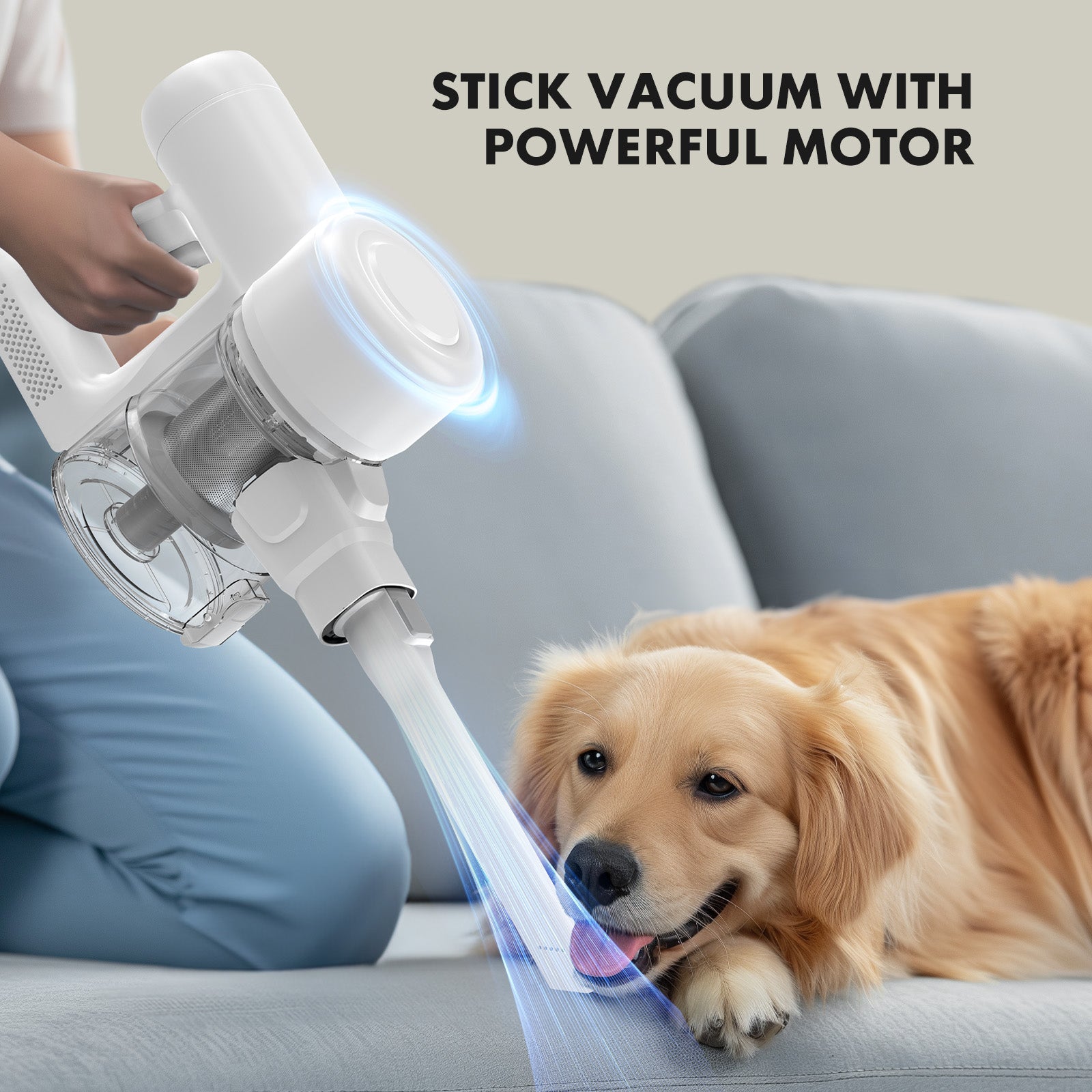 Cordless Stick Vacuum Cleaner,3-in-1 Stick Lightweight Vacuum for Carpet Floor Pet Hair Home