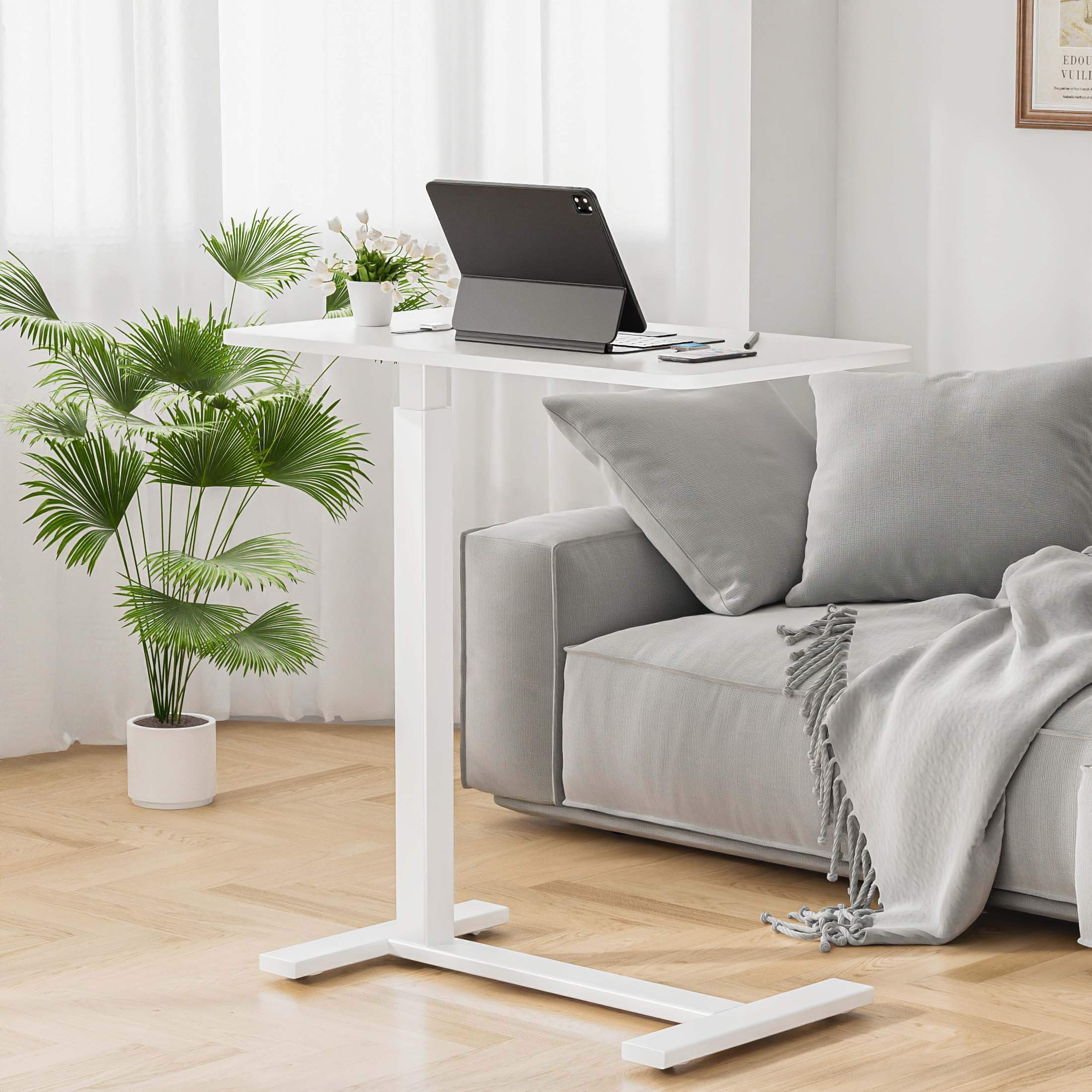 Adjustable bedside tables - on wheels, rolling laptop tables, mobile standing desks, hospital and home bed tables