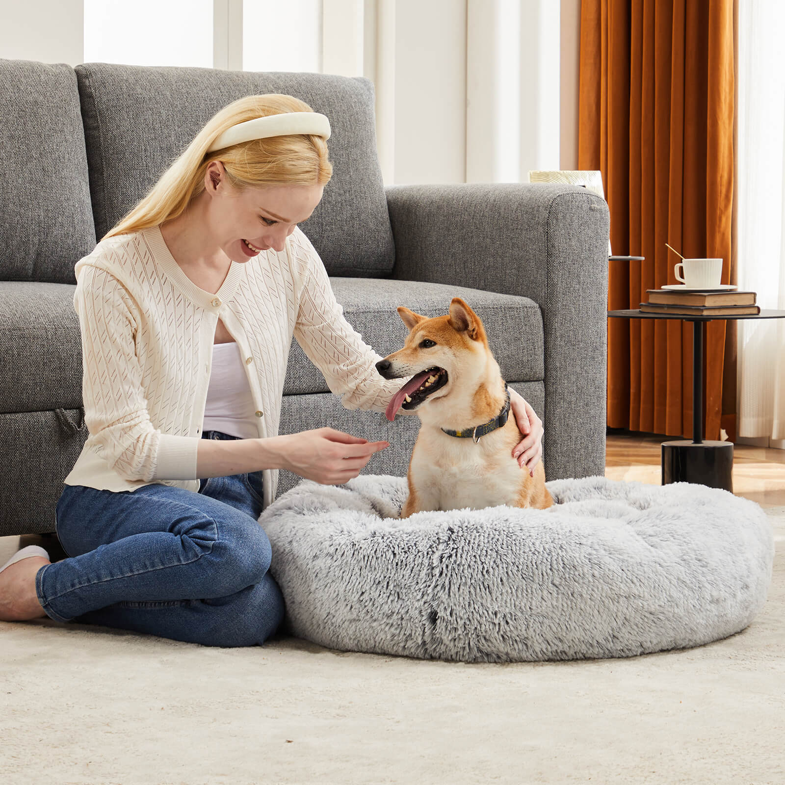 Dog Bed-Soft and Comfortable, Washable, Donut Shape, Multiple Sizes, Suitable for Cats and Dogs and Other Pets