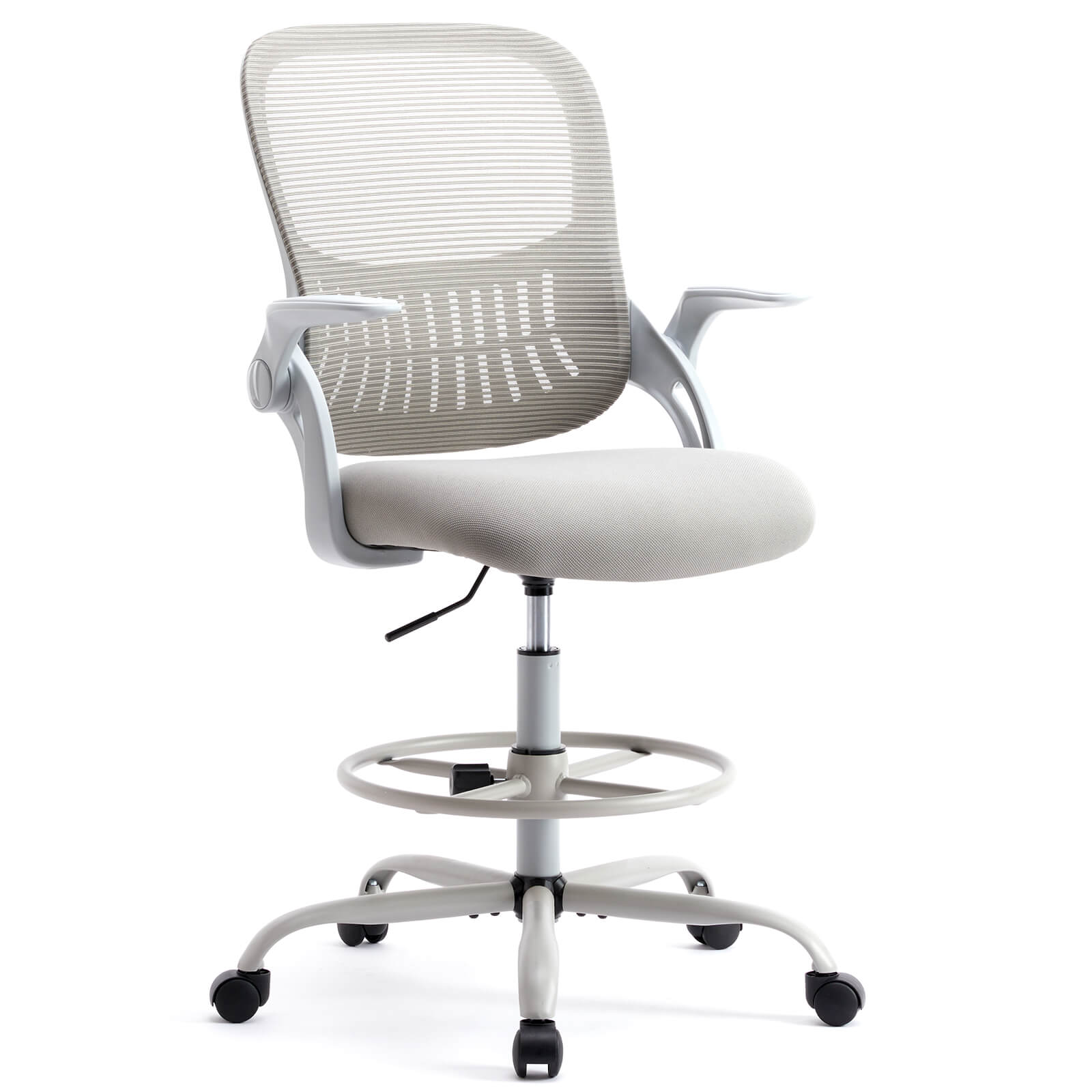 Office Computer Desk Chair, Ergonomic Chair with Flip-up Armrests and Lumbar Support, Height Adjustable, Breathable Mesh Back