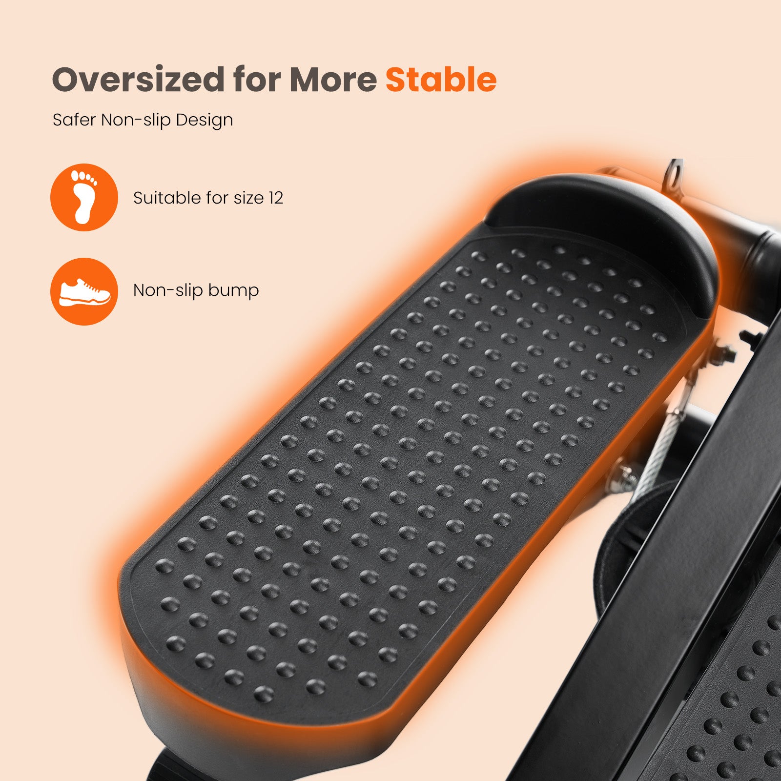 edx Steppers for Exercise, Mini Home Fitness Step with Resistance, Load Capacity 300lbs, with Digital Display, for Indoor Fitness