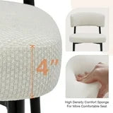 EDX Curved Back Upholstered Dining Chairs Set For Dining Room, Kitchen, Living Room