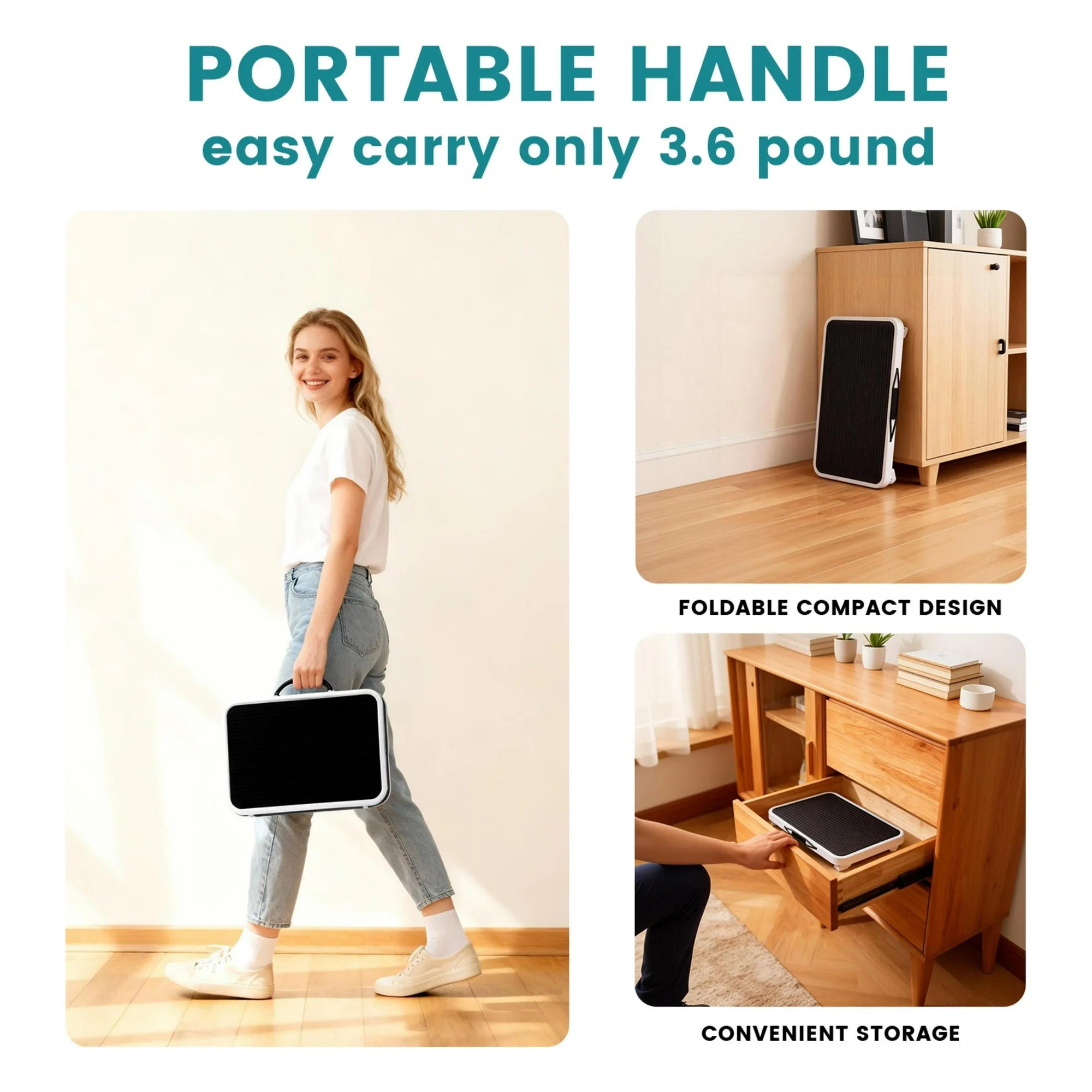 edx Foldable Step Stool with Non-Slip Platform & Carrying Handle, 1-Step Ladder with Rubber Feet, 330Lbs Capacity Sturdy Metal Foldable Stool, For RV, Truck, Home Kitchen, Indoor & Outdoor Use