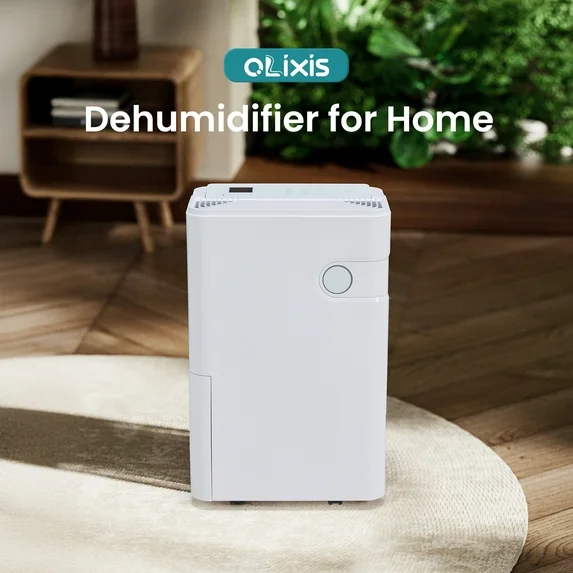 EDX 10 Pint Small Dehumidifier, Silent Mini Dehumidifier, Portable Dehumidifier,for Bathroom, Room, RV House, White