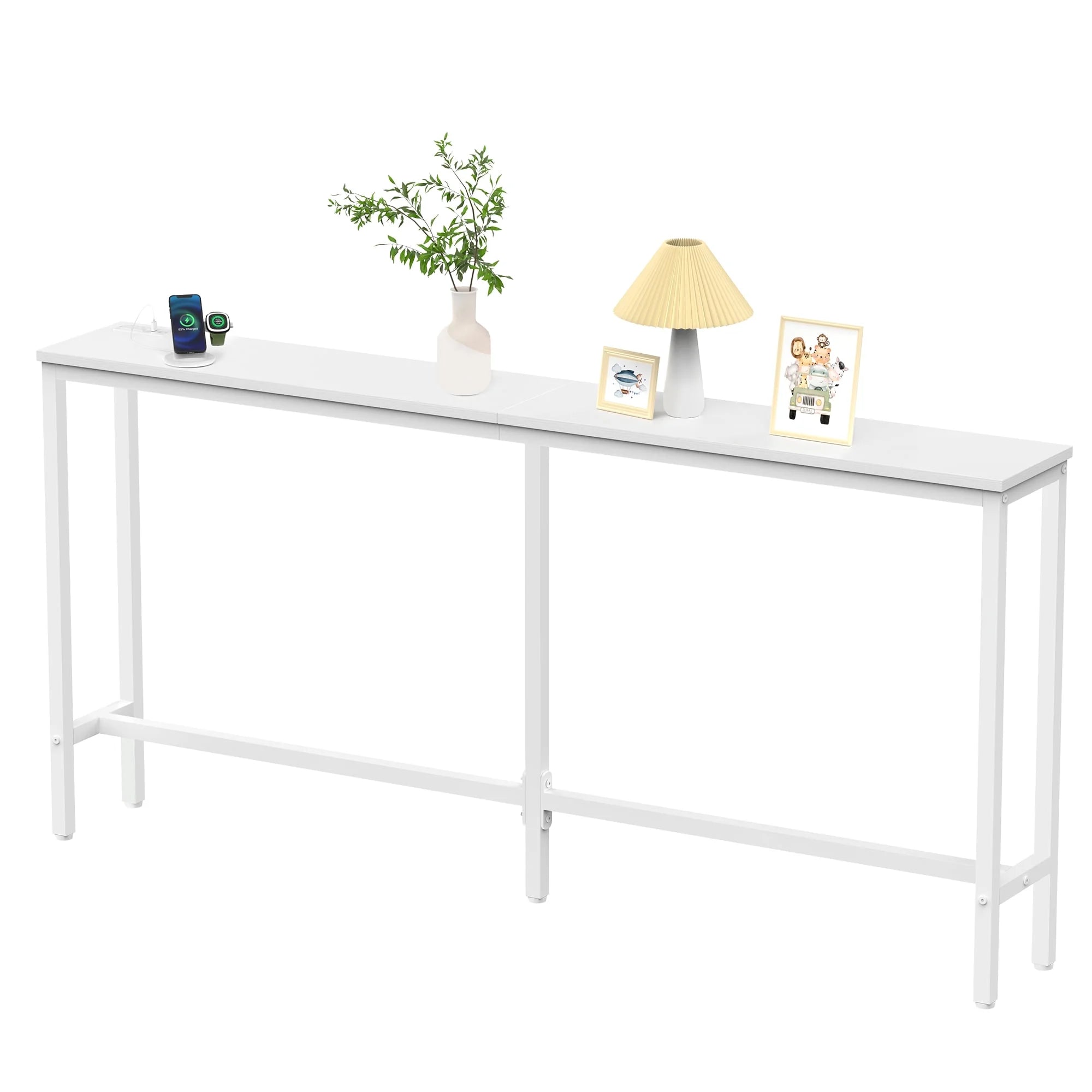 EDX Console Table Entryway Sofa Table with Power Outlets, Long Sofa Table for for Entryway, Hallway, Corridor