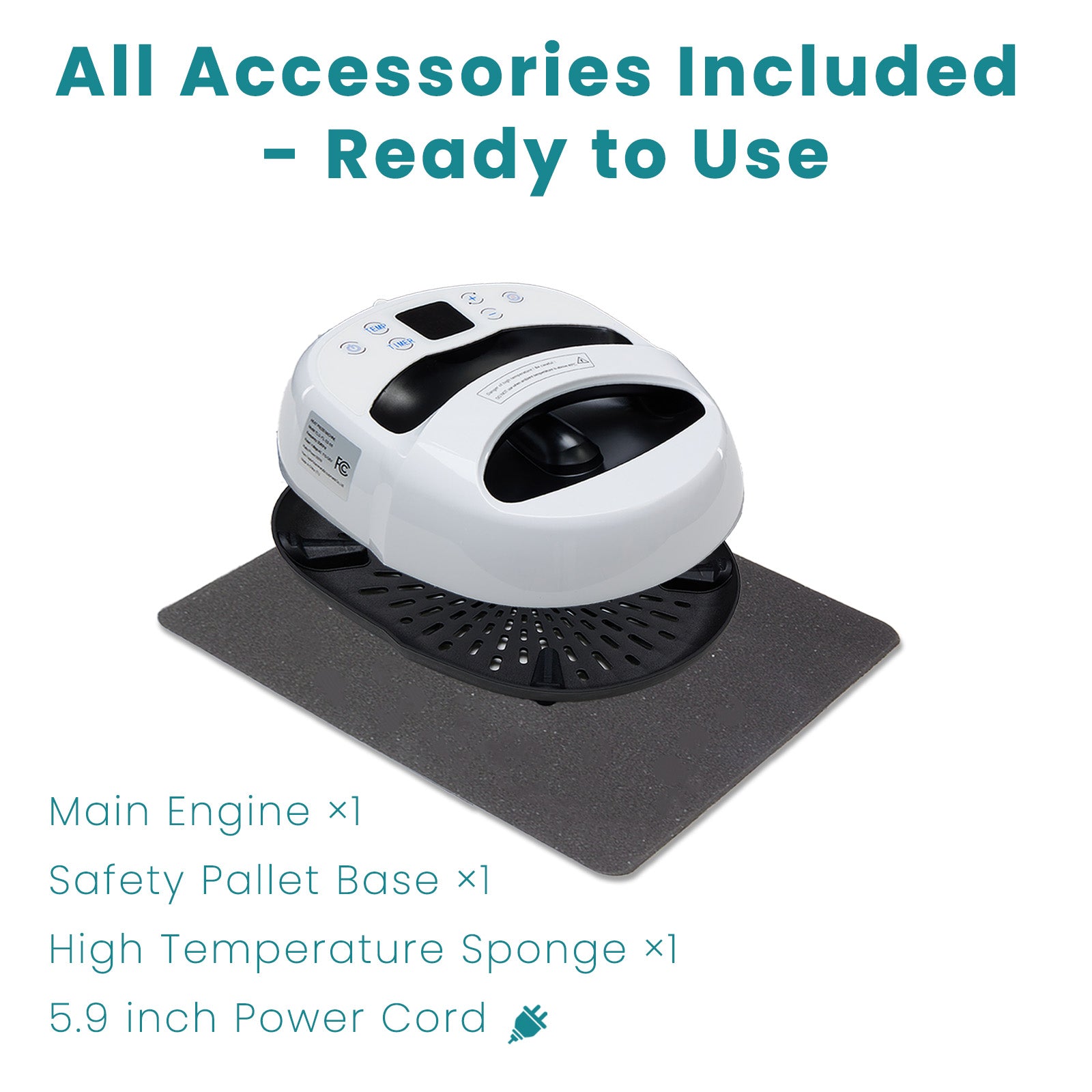 edx T-Shirt Heat Press, Portable Easy-Press Heat Transfer Machine, 0-450°F Temperature Control with LCD Display, Suitable for T-Shirts, Tote Bags, Pillows, Aprons, and More