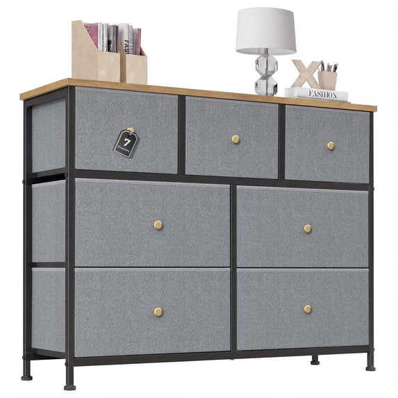 edx Drawer Fabric Dresser for Bedroom, Chest of Drawer Organizer Storage Cabinet for Closet, Entryway