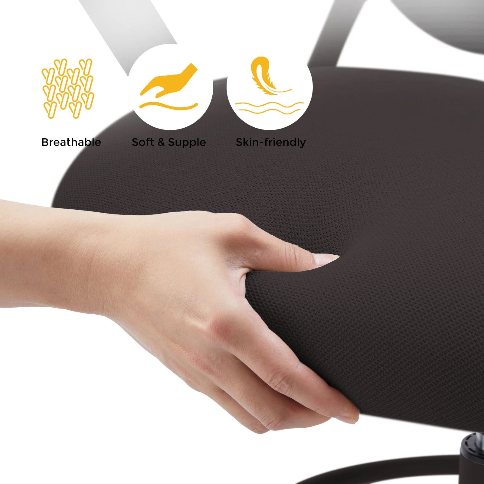 Ergonomic Office Chair, Mesh Computer Chair Home Office Desk Chairs with Flip-Up Arms, Height Adjustable, Rolling Swivel Chair with Lumbar Support , Tilt and Lock