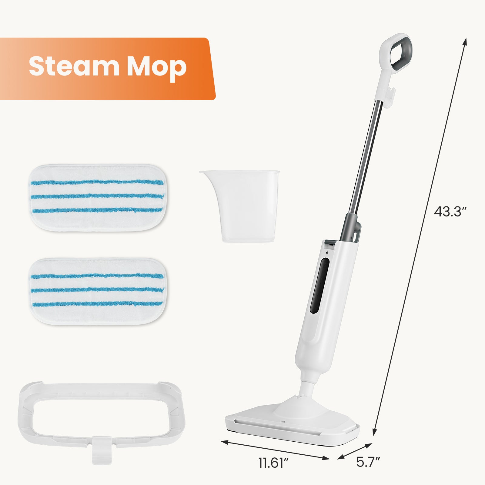 Mayoume Steam Mop for Hardwood Floors and Tile, Electric Mops Floor Cleaner Machine