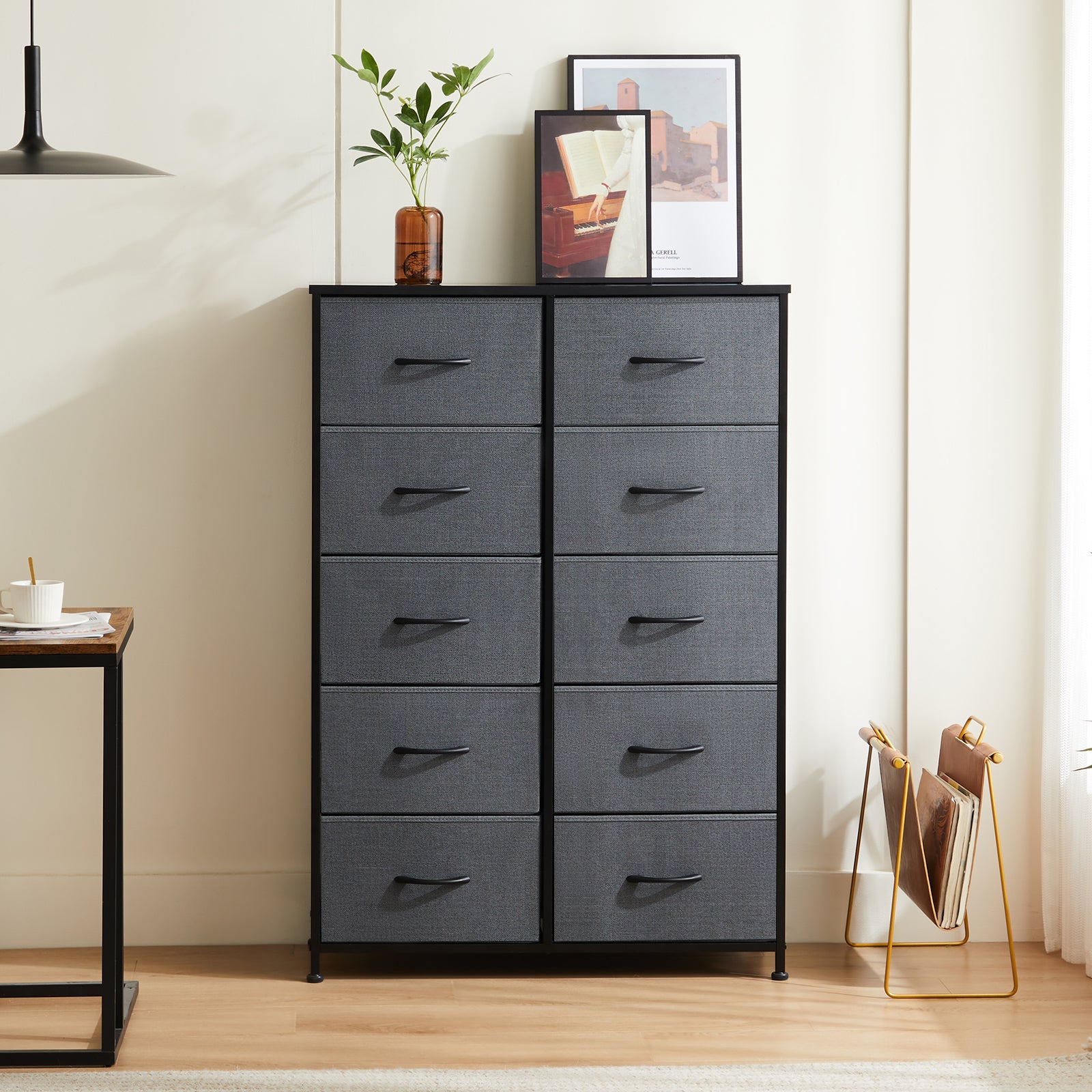 edx Dressers for Bedroom with 10 Drawers Storage Tower Tall Dresser Fabric Dressers