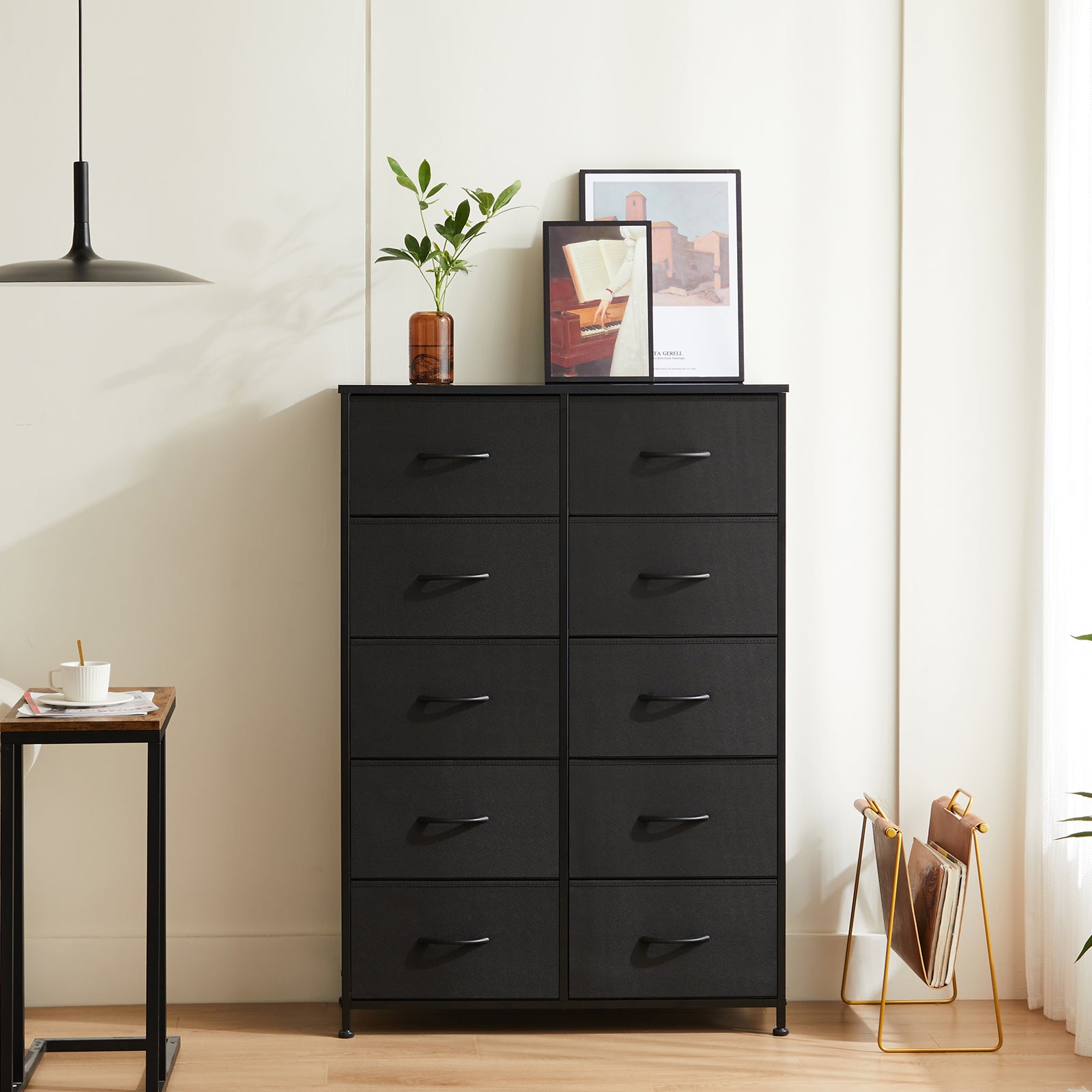 edx Dressers for Bedroom with 10 Drawers Storage Tower Tall Dresser Fabric Dressers
