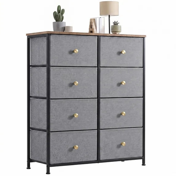 edx Drawer Fabric Dresser for Bedroom, Chest of Drawer Organizer Storage Cabinet for Closet, Entryway