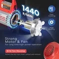 EDX R134A AC Manifold Gauge Set Aluminum Valve 26.6×22×11cm with 2 Set High/Low Pressure Quick Couplers for HVAC Vacuum Pump