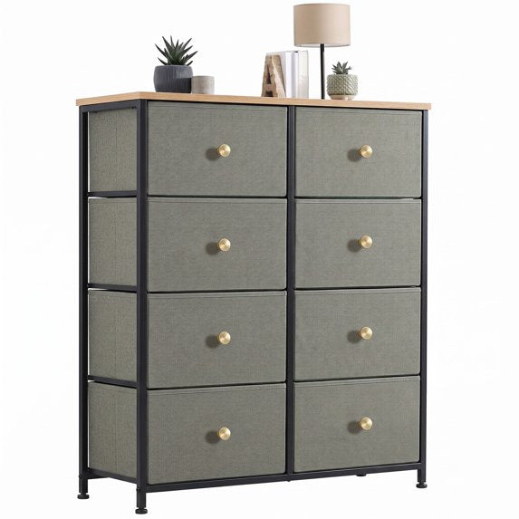 edx Drawer Fabric Dresser for Bedroom, Chest of Drawer Organizer Storage Cabinet for Closet, Entryway