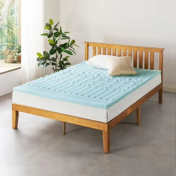 EDX Cool Gel Memory Foam Mattress Topper Twin XL Size Bed, Comfort Body Support & Pressure Relief, CertiPUR-US Certified