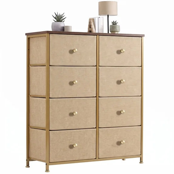 edx Drawer Fabric Dresser for Bedroom, Chest of Drawer Organizer Storage Cabinet for Closet, Entryway