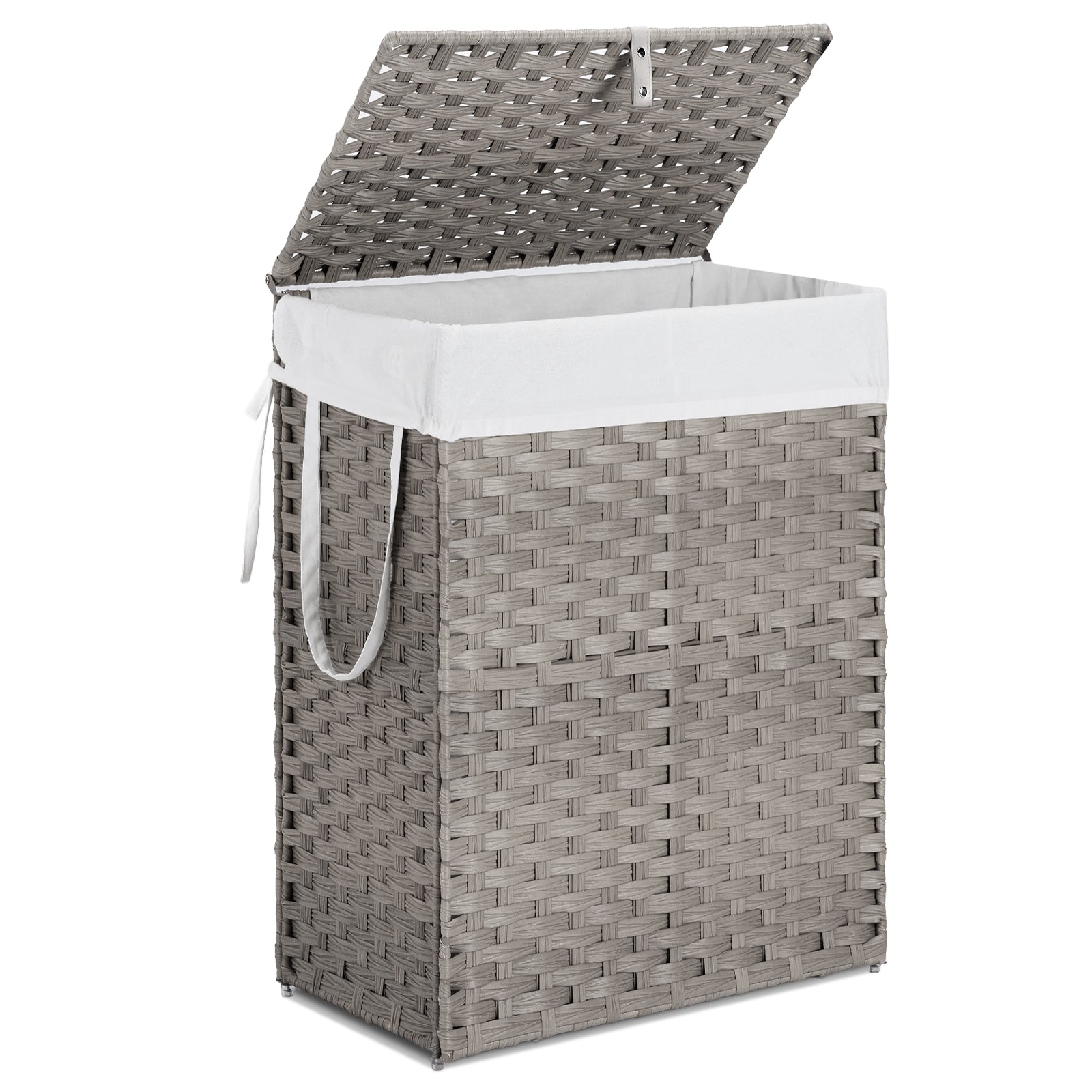 Laundry Hampers with Lid, Clothes Hampers with Handles and Removable Laundry Bags, Large Collapsible Laundry Hampers for Bedroom, Bathroom, Dorm Room