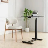 EDX Adjustable Overbed Laptop Desk Bedside Desk With Hidden Wheels for Home, Overbed Desk