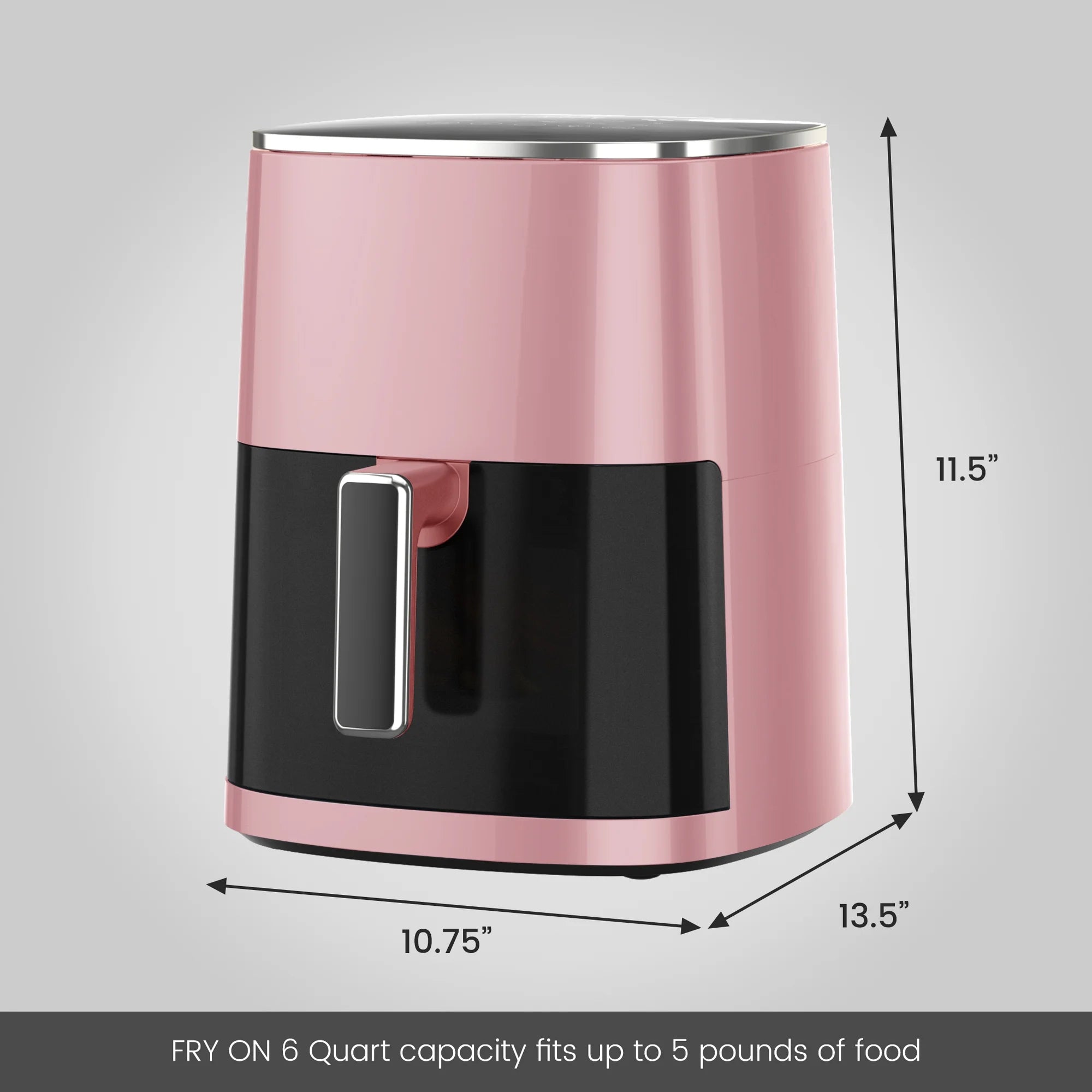 EDX Air Fryer,6 Qt Compact & Large with 400F for Crispy, Electric Multifunctional Cooker with Digital LED