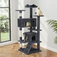 EDX 54" Cat Tree Tower for Indoor Cats, Multi-Level Pet Furniture with Sisal Scratching Post, Large Cozy Condo, Climbing Ramp, Kitten Toy