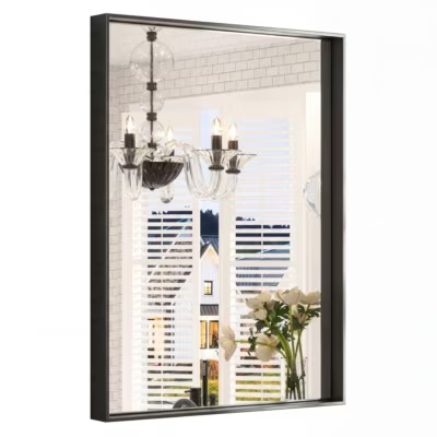 EDX Wall Rectangular Mirror with Crystal Clear Reflection, Convenient Hanging Hooks, and Premium Aluminum Alloy Construction