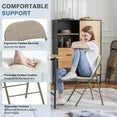 EDX  Folding Chairs with Padded Cushion and Back, Fabric Stackable Portable Chairs Set with Durable Steel Frame, for Home and Office, Conference, Wedding, Party, Garden