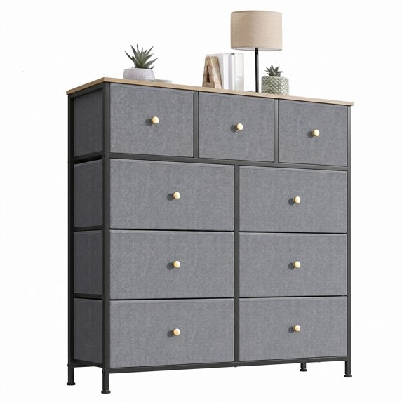 edx Drawer Fabric Dresser for Bedroom, Chest of Drawer Organizer Storage Cabinet for Closet, Entryway