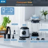 edx 5-Cup Capacity Food Processor, Vegetable Chopper, Capable of Slicing, Shredding, Dicing, And Blending, Stainless Steel Construction