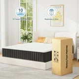 EDX 12 Inch Memory Foam Mattress for Cooling Charcoal, Medium Firm Support for Back Pain Relief, CertiPUR-US Certified ,Fiberglass Free,Mattress in a Box
