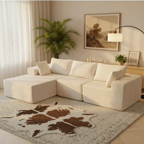 edx Convertible Modular Sectional Sofa installation 4 Seat L Shaped Modern Sofa Couch Bed