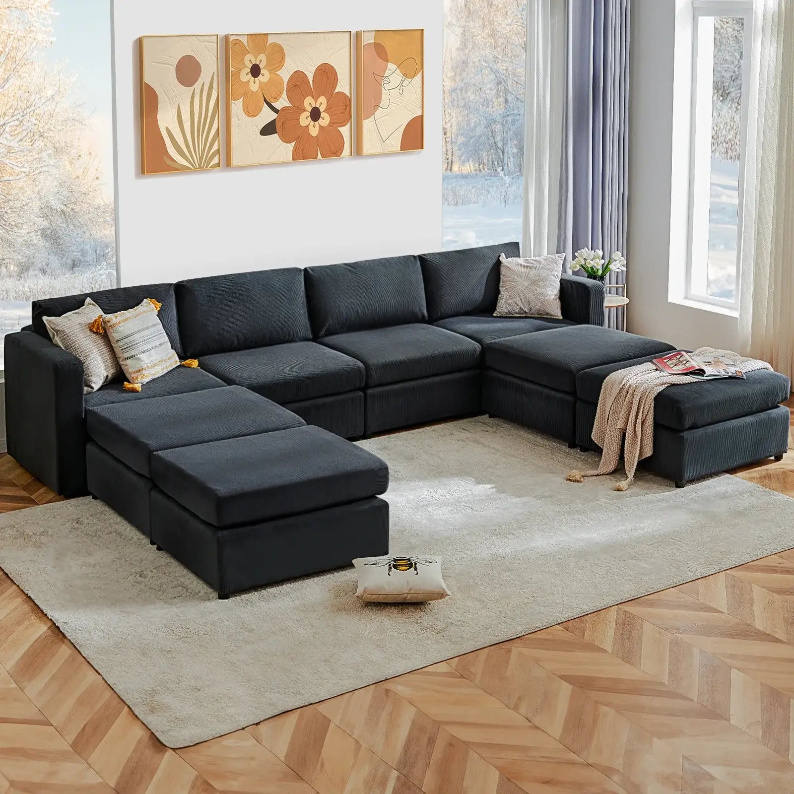 Convertible Sleeper Sofa Bed - Modular Sectional Sofa Set for Living Room, for office, living room, bedroom