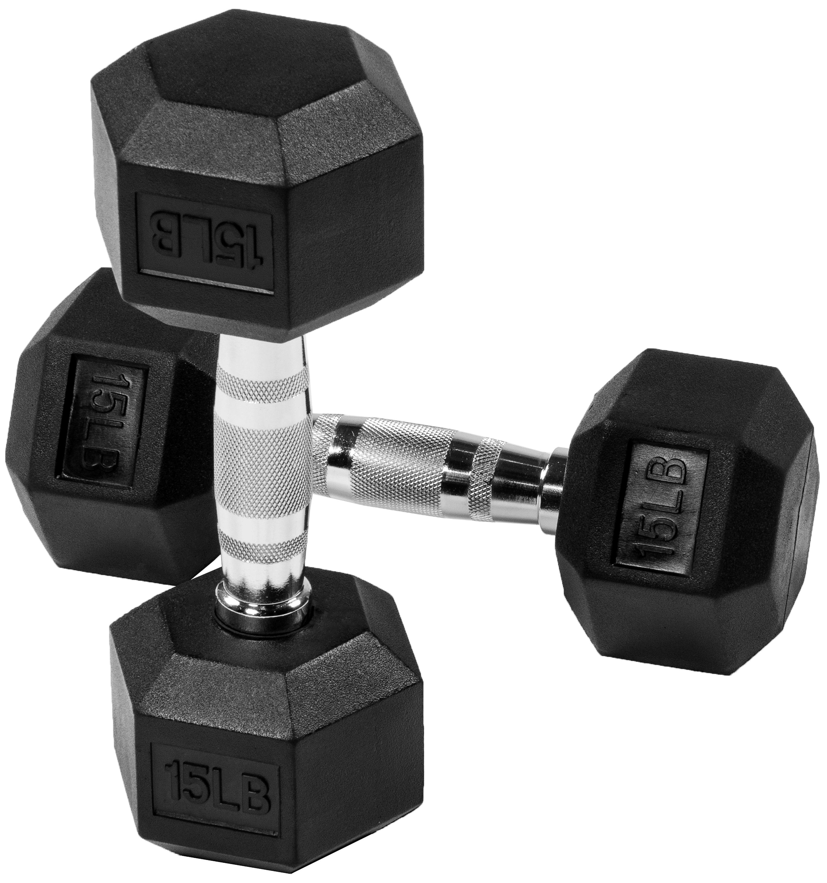 EDX 2Pcs 10 LB Rubber Hex Dumbbell – Anti-Roll Grip for Strength Training, Home Gym & Full-Body Workouts