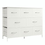 edx 8 Drawers Fabric Dresser, Chest of Drawers with Sturdy Steel Frame, Storage Organizer Cabinet for Bedroom, Living Room