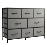 edx 8 Drawers Fabric Dresser, Chest of Drawers with Sturdy Steel Frame, Storage Organizer Cabinet for Bedroom, Living Room