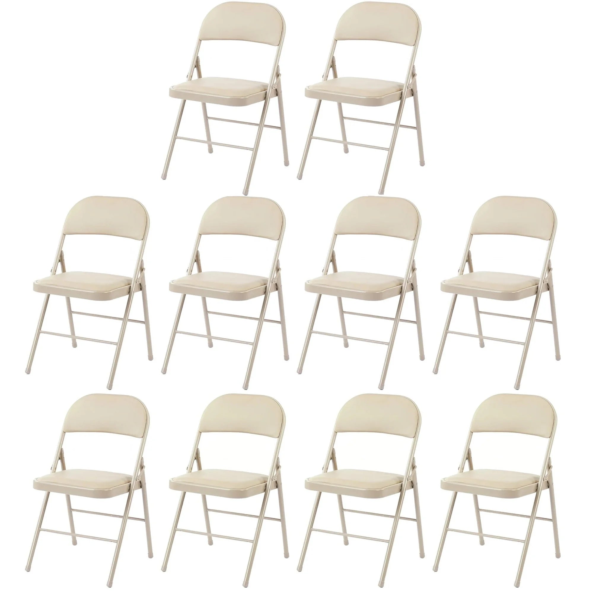 EDX Folding Chair with Sturdy Metal Frame, High-Density Padding, and Water-Resistant PU Leather - Ideal for Meetings, Gatherings, and Events