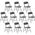 EDX Folding Chairs with Ergonomic Back, Heavy Duty Plastic Stackable Portable Folding Chairs, Weight Capacity 330 Lbs, For Home, Office, Party, Wedding, Patio, Garden, Indoor Outdoor