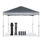 EDX 10ft x 10ft Pop Up Outdoor Canopy, One Push Setup Foldable Tent, Adjustable Height,Outdoor Sun/Rain Shade for Beach/Camping
