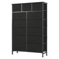 EDX 13 Drawer Fabric Storage Cabinet, TV Cabinet, Sturdy Steel Frame, Wooden Top, for Bedroom, Living room, Home Use