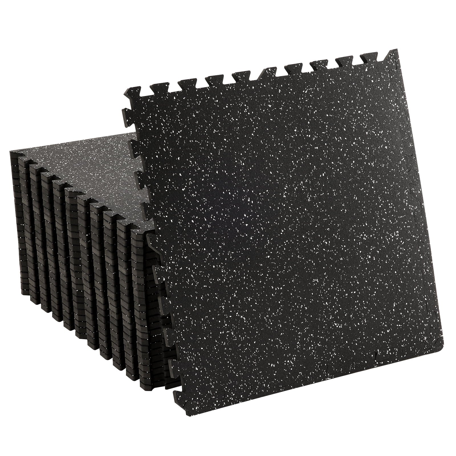 EDX 24 Inch Gym Floor Mats 24P Rubber Top High Density EVA Foam Home Gym
